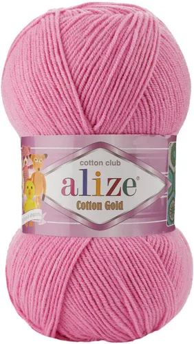 Vista 2 de 55% algodón 45% acrílico Alize Cotton Gold Yarn 1 madeja/bola 3.53 oz 360 yardas (1-crema)