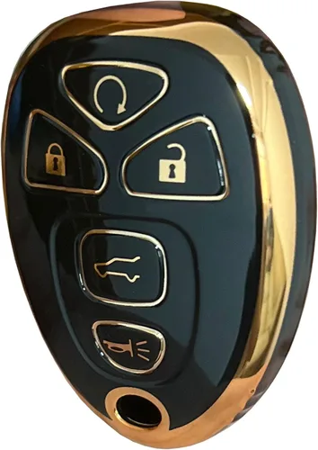 Vista 5 de Funda para llavero Chevy Suburban Tahoe GMC Acadia Yukon Cadillac Escalade Buick Enclave Negro-oro