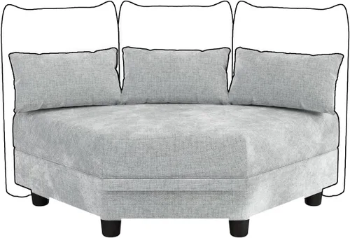 Vista 7 de LLappuil Sofa Storage Seat Module for Sectional Sofa, Square Ottoman for Modular Sectional Couches, Carton B, Beige Corduroy Pana beige