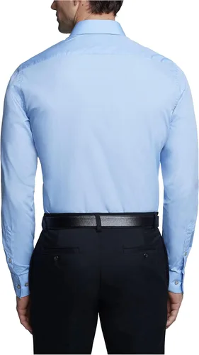 Vista 2 de Van Heusen - Camisa de popelina para hombre, color sólido, ajustado