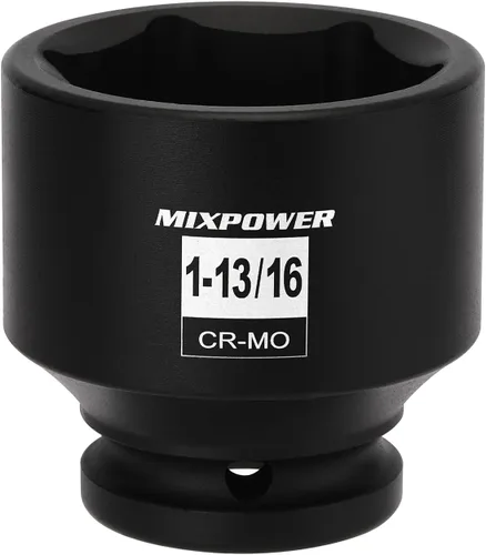 Vista 15 de MIXPOWER Zócalo de impacto poco profundo de 3/4", 1.181 in, CR-MO, métrico, 6 puntos, tuerca de eje de grado de impacto para una fácil extracción