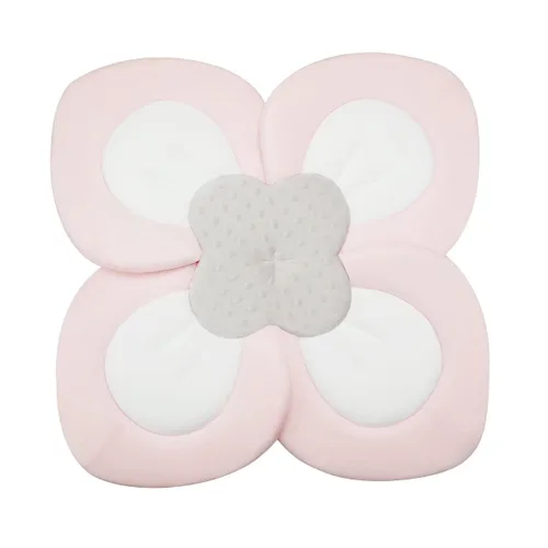 Vista 8 de PandaEar Almohadilla de baño para bebé recién nacido, pétalos de flores suaves para fregadero, bañera, regalo esencial para ducha (azul)