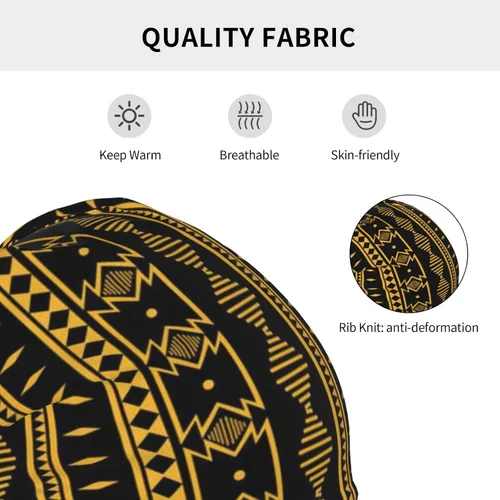 Vista 7 de Gorro africano holgado de invierno, gorro de punto casual para hombres y mujeres