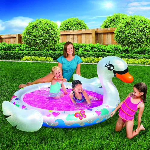 Vista 5 de BANZAI Piscina Swan Splash, Multicolor