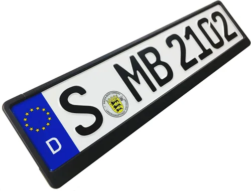 Vista 4 de Compatible con la placa alemana delantera de Mercedes-Benz con marco