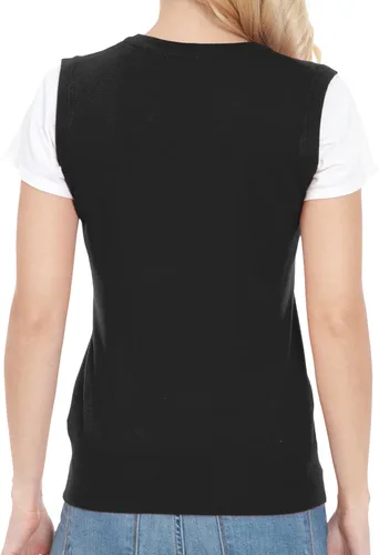Vista 7 de EIMIN Suéter elástico sin mangas con cuello en V para mujer (S-3X), Esw011_babypink