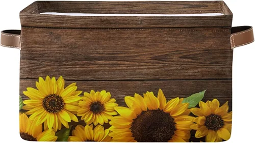 Vista 11 de Cubo de almacenamiento plegable con patrón de rosas y flores florales para niños y mujeres, organizador comprimible con asa, cesta de almacenamiento