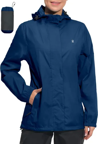 Vista 8 de Little Donkey Andy Chaqueta impermeable con capucha para mujer Negro