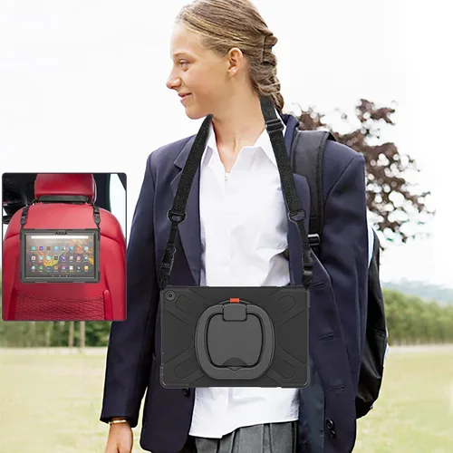Vista 6 de Funda portátil de rotación de 360° para tablet Fire HD 10 y 10 Plus