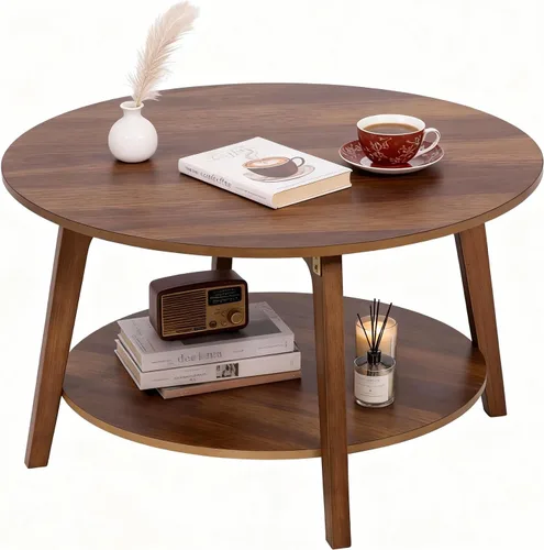 Vista 10 de PayLessHere Mesa auxiliar elevable de 39 pulgadas con almacenamiento ajustable y compartimento oculto, mesa de centro pequeña de madera