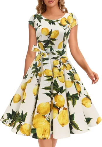 Vista 51 de Dressystar - Vestidos clásicos de fiesta con mangas casquillo, estilo Rockabilly y retro de la década de 1950