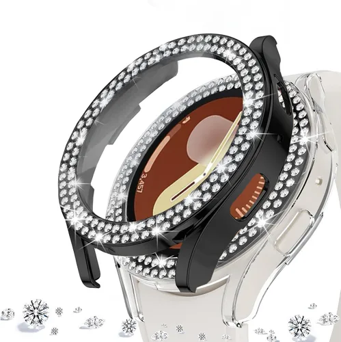 Vista 82 de DEALELE Paquete de 1 + 3 fundas compatibles con Samsung Galaxy Watch 7 Ultra (1.772 pulgadas), funda protectora de policarbonato transparente