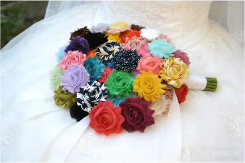 Vista 8 de yycraft Pack de Flores de estrás de 2 pulgadas con perla para manualidades.