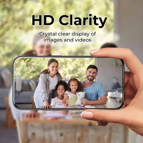 Vista 5 de Paquete de 2 protectores de pantalla de privacidad para iPhone 13/13 Pro/14 película de vidrio templado privado antiespía, dureza 9H y resistente a