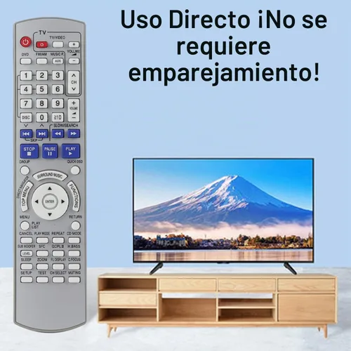 Vista 5 de EUR7662Y30 Control remoto compatible con sistema estéreo de cine en casa Panasonic DVD SA-HT740 SA-HT743 SA-HT744 SA-HT940 SA-HT740P SC-HT740