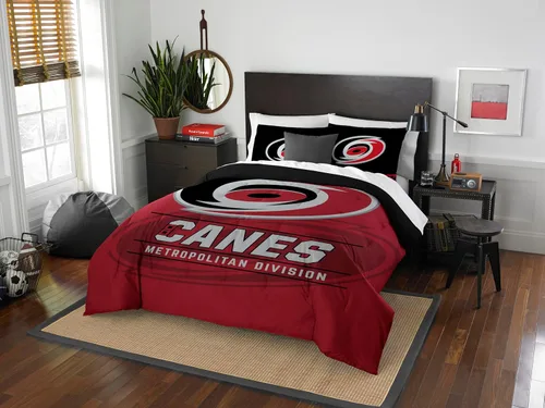 Vista 23 de Juego de edredón y funda de almohada para cama individual o matrimonial/queen, con licencia oficial de la NHL