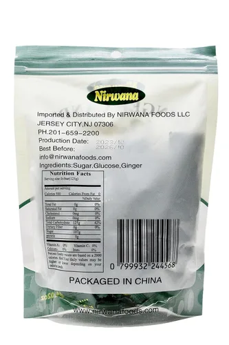 Vista 2 de Nirwana Caramelo de jengibre – Envuelto individualmente para frescura – Caramelo natural a granel para viajes y disfrute diario, 125 g/4.02 oz sabor