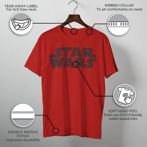 Vista 3 de Camiseta con logotipo simple de Star Wars para hombre