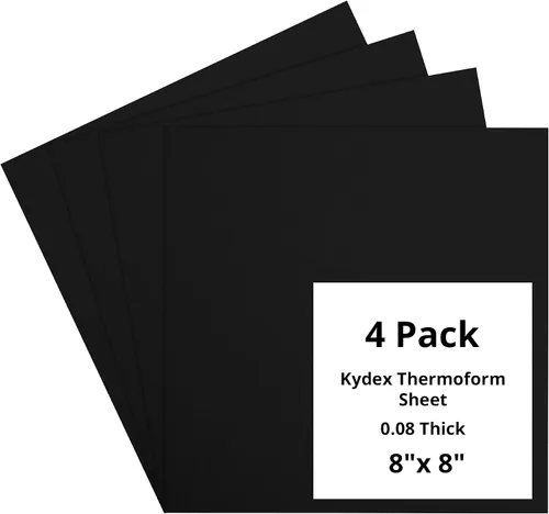 Vista 50 de Kydex Sheets - Solid Color DIY Kit for Crafting Holsters, Sheaths, and Mag Pouches - (8x8, 8x12, 12x12), Premium Thermoform Sheets - Thick, Durable