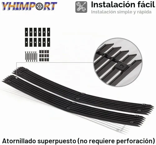 Vista 5 de Parrilla frontal cromada para Chevy C K Pickup Suburban Blazer Tahoe Billet Grill Combo Al Sólido pulido (2 piezas)