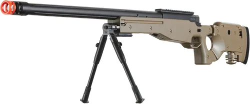 Vista 3 de M1196 360 FPS Bolt Spring Airsoft Francotirador Airsoft Rifle w/Plegable Stock