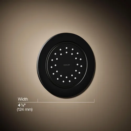 Vista 2 de Kohler 77119-BL WaterTile Round Round 27-Nozzle 1.0 gpm spray corporal con tecnología de inducción de aire Katalyst