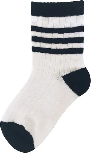 Vista 5 de Eilin Calcetines altos de algodón de moda para niños y niños, 5 pares