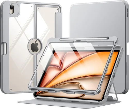 Vista 27 de MoKo Funda para iPad Air de 11 pulgadas 7ª/6ª generación M3/M2 2025/2024, iPad Air 5ª/4ª generación de 10.9 pulgadas 2022/2020 con soporte