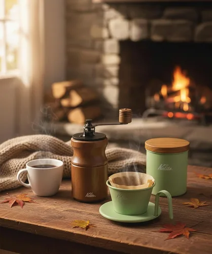 Vista 3 de Kalita Kalita - Molinillo de café de madera, molinillo de aluminio estable granular alto KH-10BR ac, marrón, grosor ajustable, molinillo de café