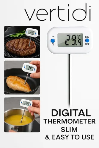 Vista 2 de Termómetro digital para carne, líquidos y alimentos