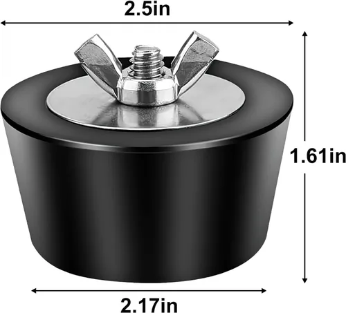 Vista 2 de Pool chill Plug tapón de goma de 2.5 pulgadas con tornillos de acero inoxidable, pernos de acero inoxidable, goma resistente