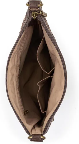 Vista 4 de The Sak Lucia - Bolso cruzado de ganchillo, bolso convertible con correa ajustable para el hombro Rayas de Aspen
