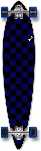 Vista 8 de Yocaher patineta, longboard de pintail pintado punked Negro