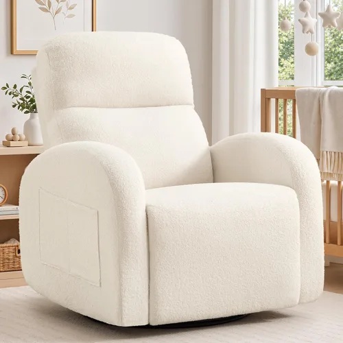 Vista 18 de Silla reclinable mecedora giratoria eléctrica, silla reclinable Gris Liight