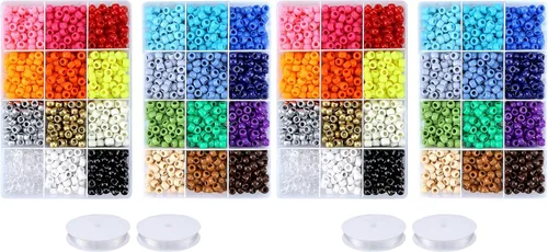 Vista 7 de Kit de Pulseras de Abalorios Pony de Greentime, Juego de Abalorios Rainbow Kandi Rave de 9mm para Pulseras de Amistad, Elaboración de Collares