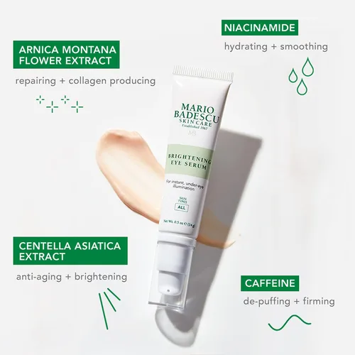 Vista 5 de Mario Badescu Suero iluminador y revitalizante para debajo de los ojos, antienvejecimiento e hidratante, reduce la apariencia de líneas finas