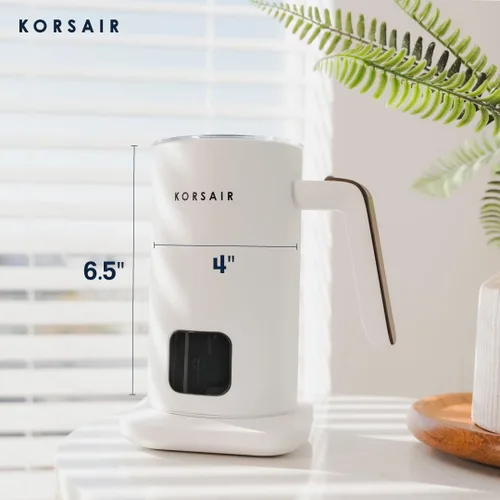 Vista 4 de KORSAIR Espumador de leche eléctrico 4 en 1 para espuma fría y caliente Vaporizador de leche automático y máquina calentadora para latte