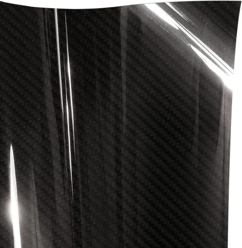 Vista 4 de VVIVID® Envoltura de vinilo fundido de fibra de carbono negra brillante de 3 capas con aspecto realista de fibra de carbono 3D (1/2 pies x 5 pies)