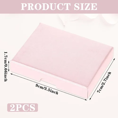 Vista 2 de Caja de regalo pequeña de 2 piezas de joyería pequeña, collar elegante, pulsera, aretes, cajón, caja organizadora de cajas de joyería vacías, cajas