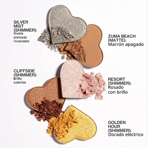 Vista 7 de Pacifica Paleta de sombras de ojos – Sombra de ojos mineral Malibu, tonos neutros mezclables con mate aterciopelado, brillante y metálico, infusión