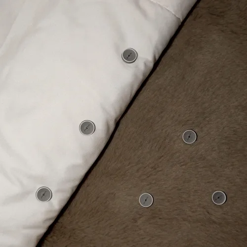 Vista 2 de Clips de edredón accesorios para armas, 24 piezas de botones de silicona grises, 100 pines de plástico de 1 pulgada, 100 pines de plástico de 0.6