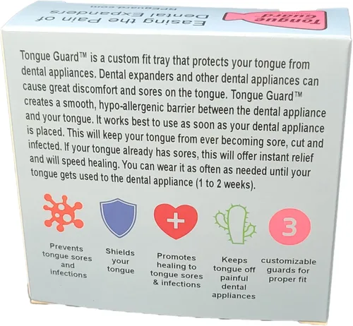 Vista 5 de Protector de lengua EP: previene y ayuda a curar las llagas de la lengua causadas por expansores dentales