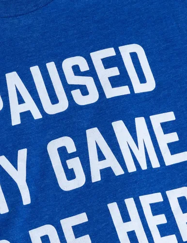 Vista 5 de Camiseta con leyenda en inglés I Paused My Game to Be Here, divertida camiseta humorística para hombres o mujeres, humor para jugadores