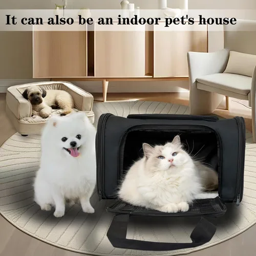 Vista 9 de Top tasta Transportador de Perros y Gatos Portador de Mascotas para Gatos y Perros Pequeños Medianos Grandes Transportador de Lados Suaves