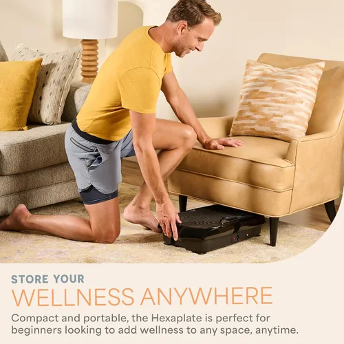Vista 7 de Lifepro HexaPlate - Máquina de ejercicio con placa de vibración con puntos de acupuntura magnéticos y 9 ajustes preestablecidos, máquina