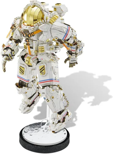 Vista 4 de Piececool Rompecabezas de metal 3D para adultos, kit de modelo de traje espacial de astronautas, traje espacial de alta calidad, kits