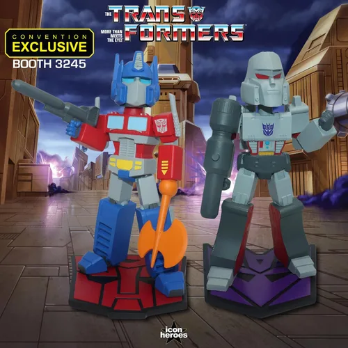 Vista 5 de Icon Heroes Transformers Optimus Prime vs Megatron Bobblehead Set (SDCC Exclusive)