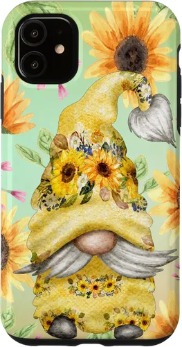 Vista 8 de Sunflower Gnome for Garden Mom Hippies Cute Summer Pattern Case for iPhone 17