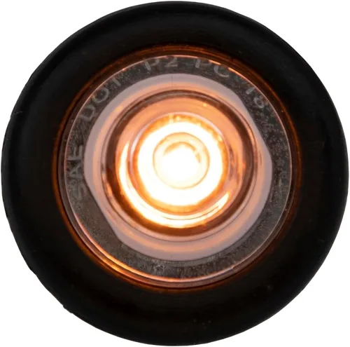 Vista 3 de Buyers Products 5623444 - Luz de separación de marcador redondo, 1 LED ámbar con lente transparente y cables pelados, 12 V CC, 0.25 W, iluminación