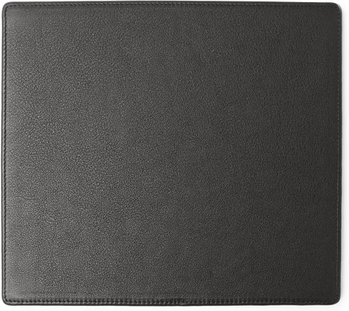Vista 4 de Leatherology Alfombrilla de mouse clásica de cuero negro ónix – Alfombrilla de escritorio de cuero de grano completo con parte inferior
